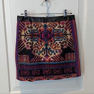 Nanette Lepore printed silk mini skirt, size 2
